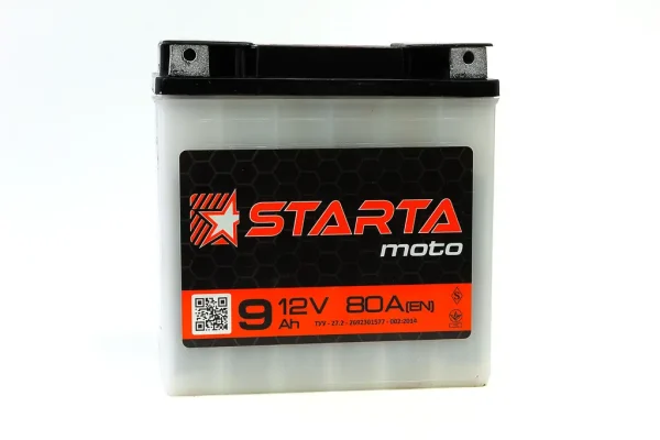 Акумулятор 12v9a.h. (145 * 75 * 140mm / плоска клема) STARTA