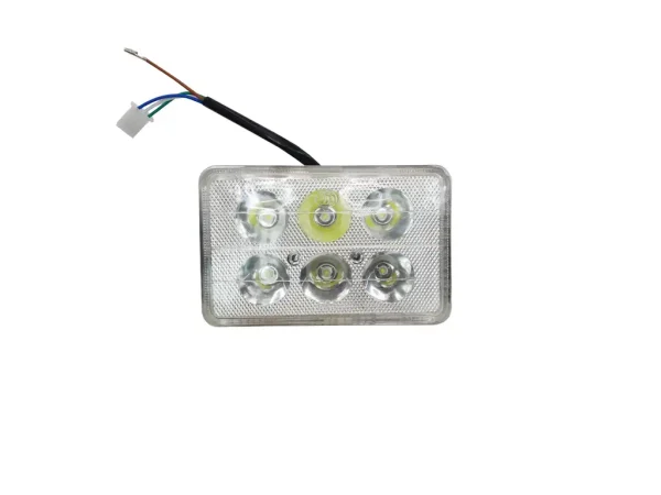 Вставка у фару квадратна LED (6 діодів + підсвічування, 15,5*10 см, скло)